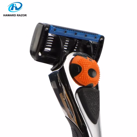 D954L Maquinilla de afeitar de cinco hojas con etiqueta privada Maquinilla de afeitar para hombres