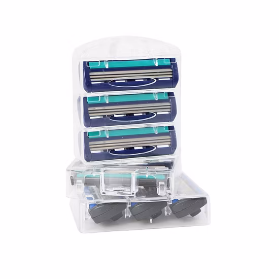D335L Venta caliente Etiqueta privada 3 cuchillas para hombres y mujeres Cuchillas de afeitar /Sistema de afeitar con cartuchos de recarga