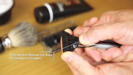 Seis hojas con espalda abierta Blade Men' S System Razor Shaving 8105