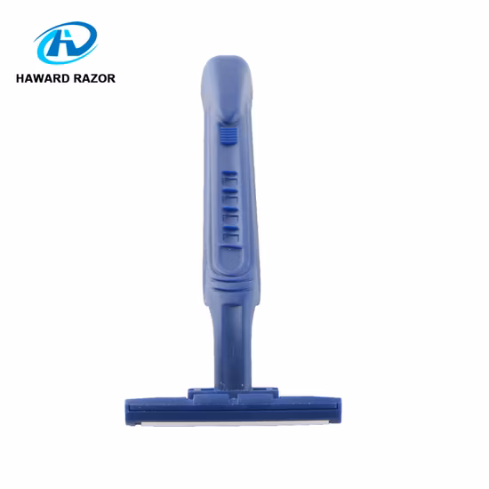 Maquinilla de afeitar de 2 hojas con mango de plástico largo para hombres, maquinilla de afeitar desechable con doble hoja